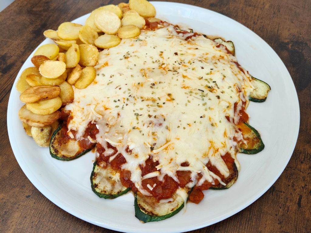lasaña de calabacín, asado argentino, comida argentina, martín fierro