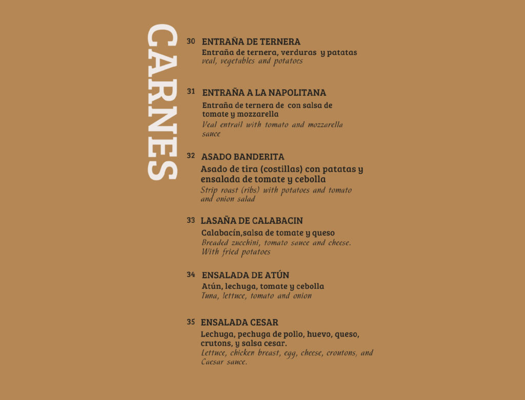 testimonio, carne argentina, asado argentino, comida argentina, martín fierro, empanadas sin gluten, sin gluten, celiaco, carta bar martin fierro