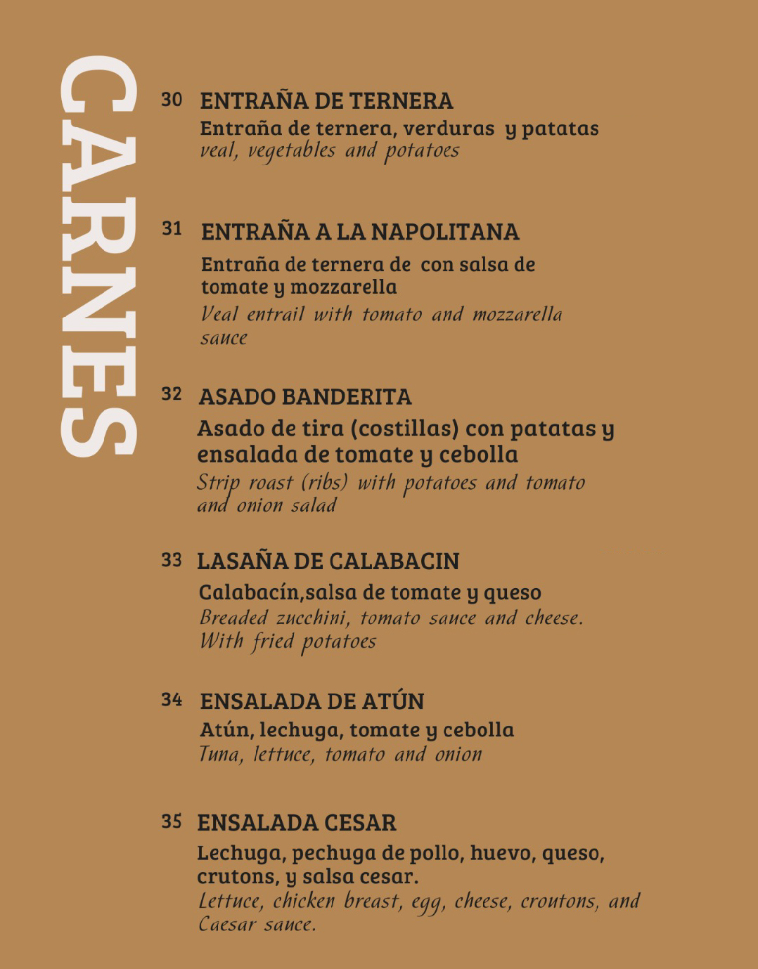testimonio, carne argentina, asado argentino, comida argentina, martín fierro, empanadas sin gluten, sin gluten, celiaco, carta bar martin fierro